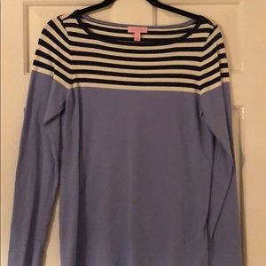 Blue and navy stripe sweater